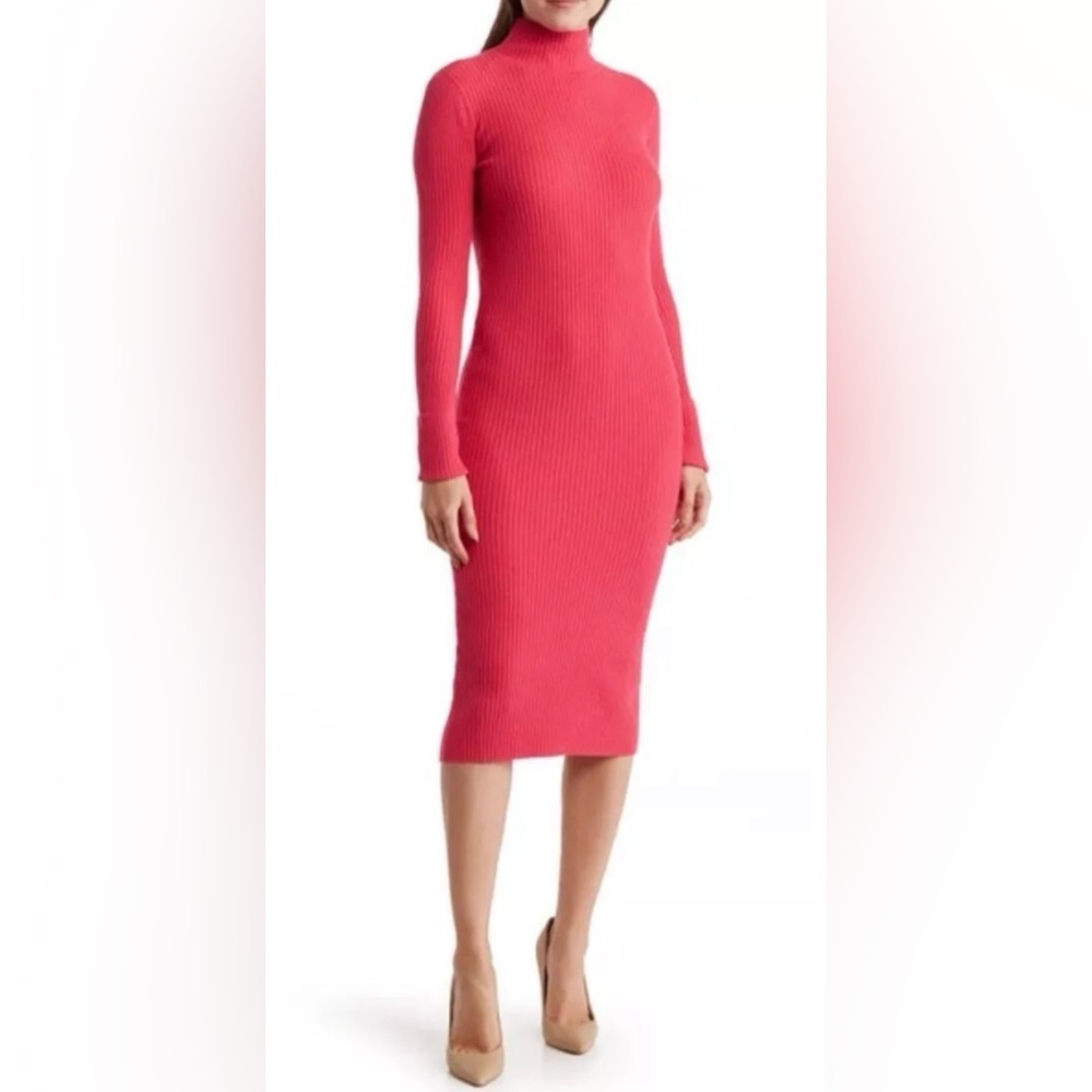 Steve Madden Sweater Of Intent Midi Dress In Pink Size S NWOT